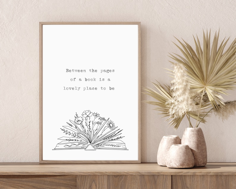Bookish Wall Print Art Wall Decor for Book Lovers Bookish Etsy