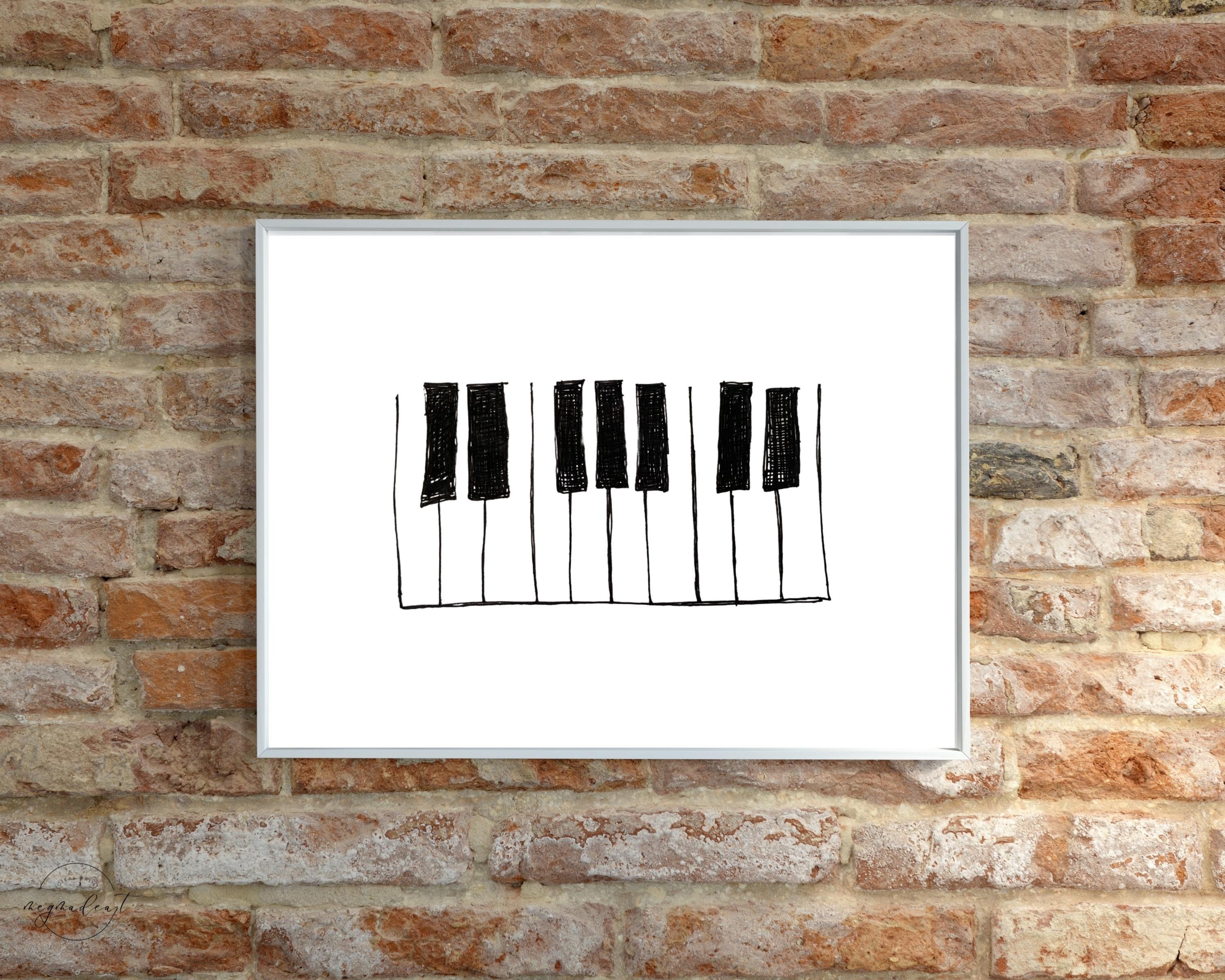 Piano Wall Print Musical Decor Downloadable Art Piano - Etsy