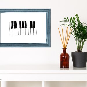 Piano Wall Print | Musical Decor Downloadable Art | Piano Teacher Gift ...