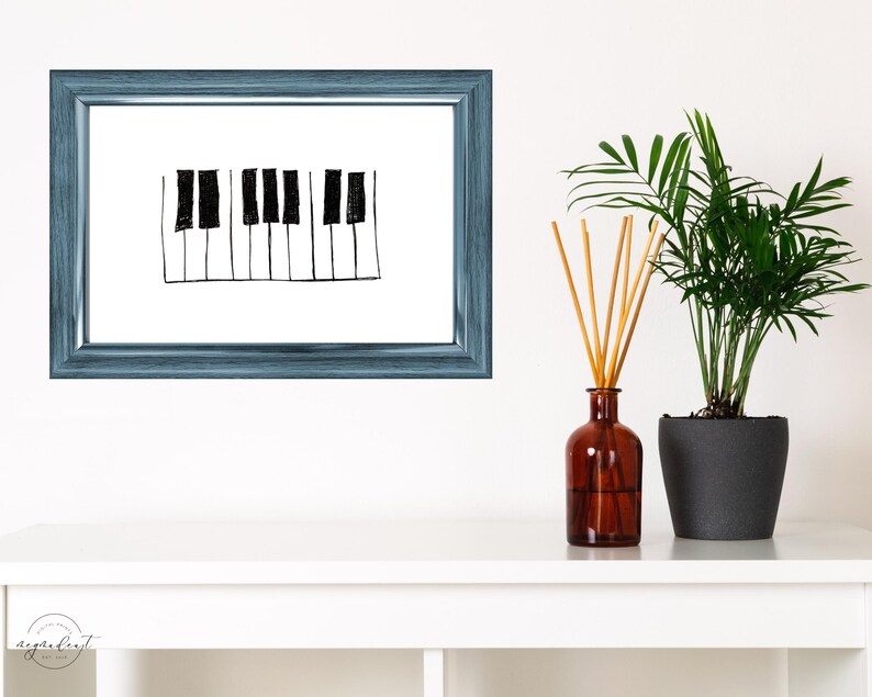 Piano Wall Print Musical Decor Downloadable Art Piano - Etsy
