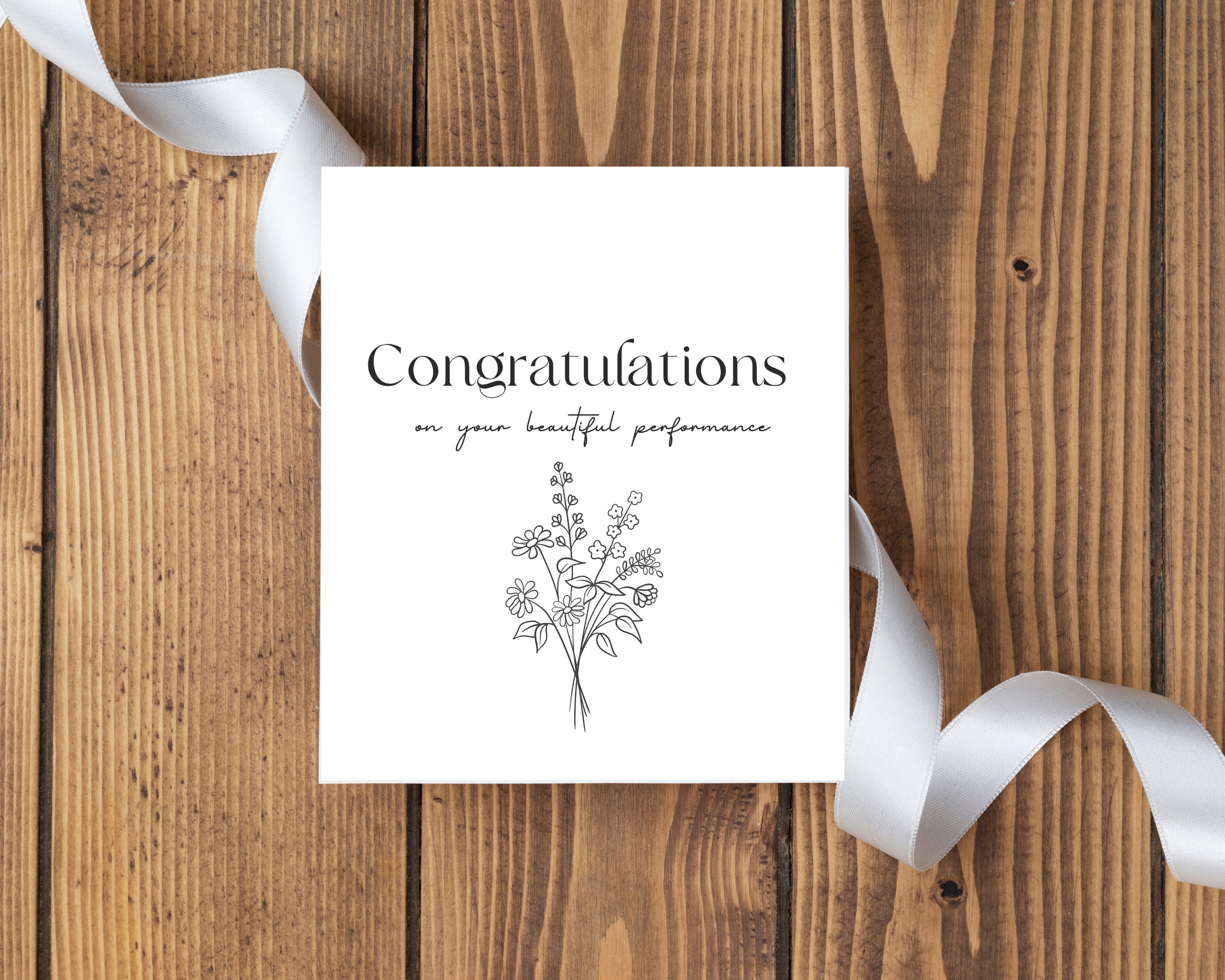 Printable Card for Dance Recital | Instant Download | Congratulations ...