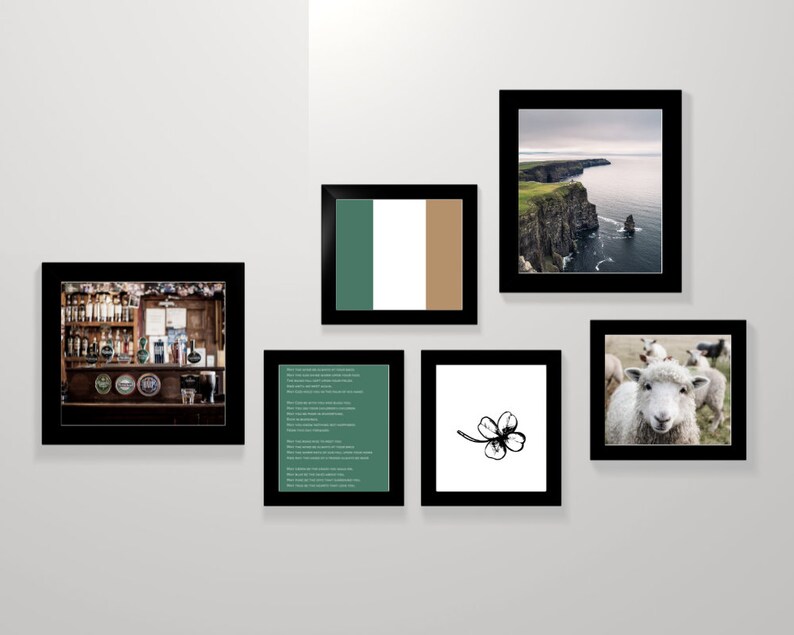 Irish Themed Wall Art Prints for a Gallery Irish Sheep Cliff's of Moher