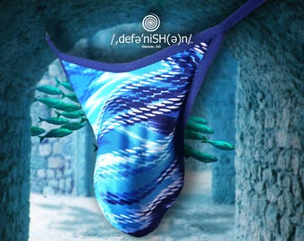 Mens Thong Underwear- Porcelain Tide (Original String)