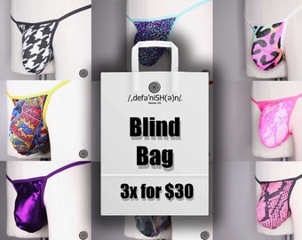 3x for 30- Blind Bag- Mens Thong Underwear