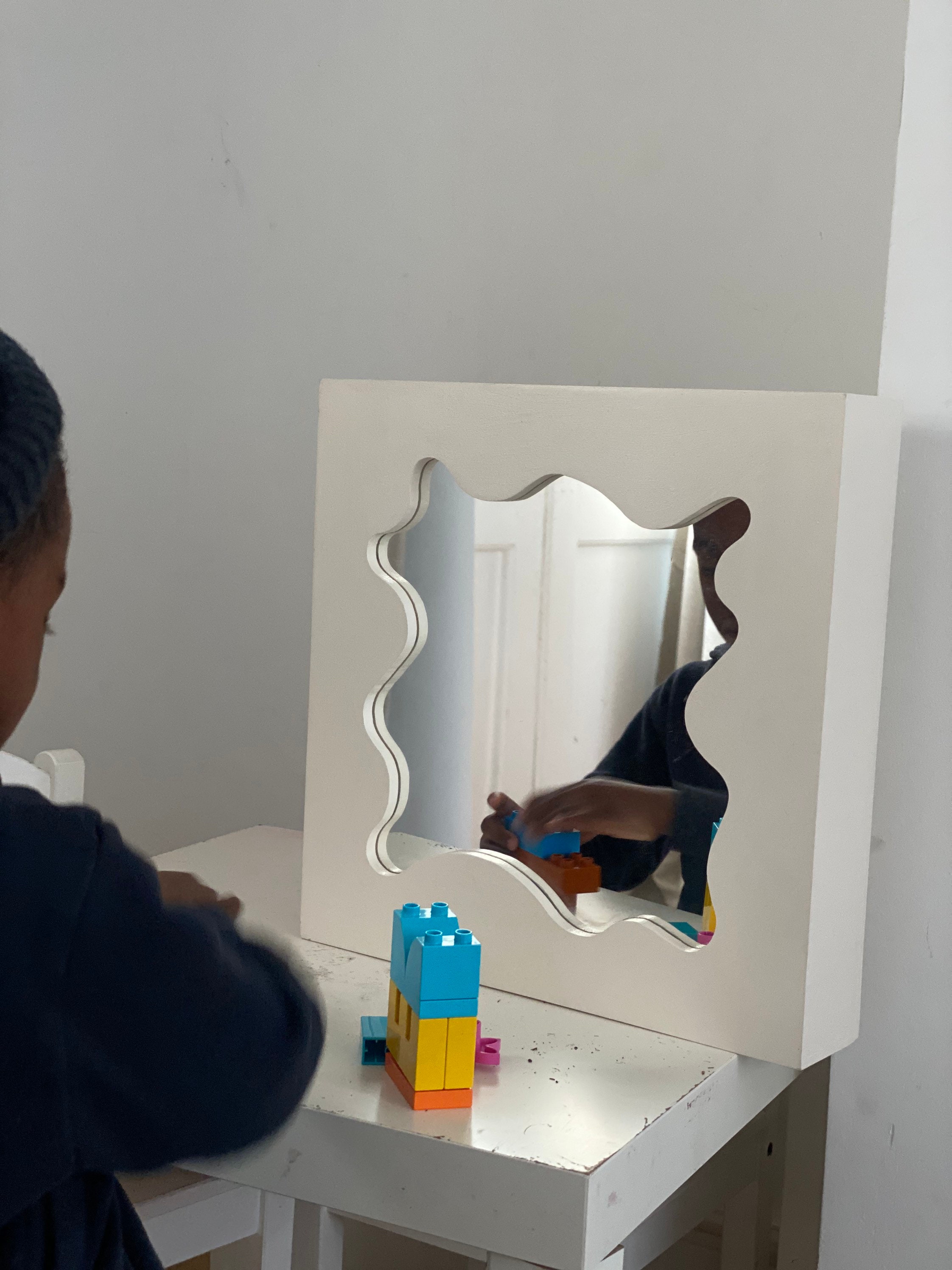 Wavy wall mirror Kids cloud mirror daycare decor childrens Etsy