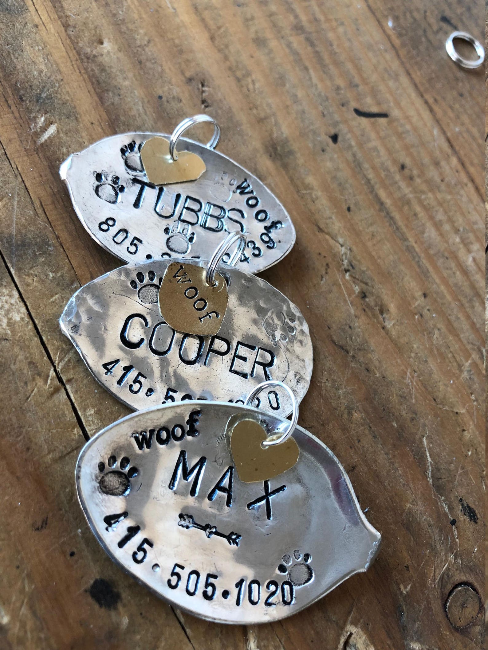 Stylish vintage dog tag for your pet handmade silverplated Etsy