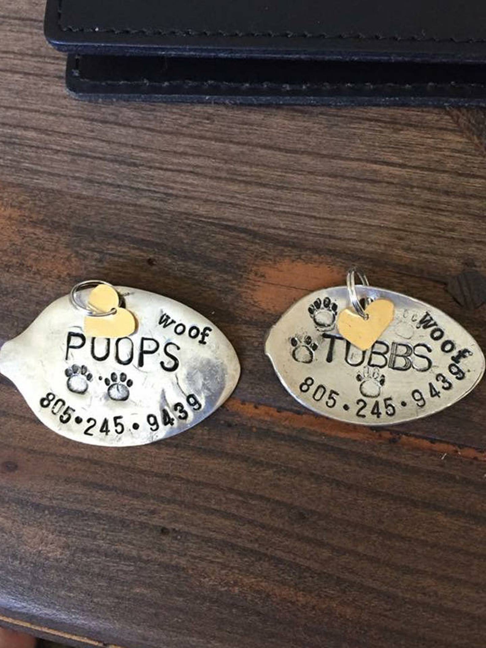 Stylish vintage dog tag for your pet handmade silverplated Etsy