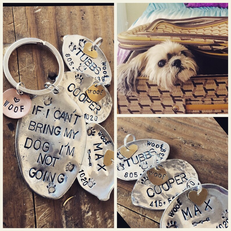 Stylish vintage dog tag for your pet handmade silverplated Etsy