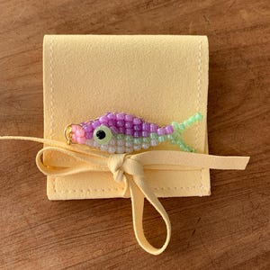 Seed Bead Fish Charm / Keyring / Purse Charm