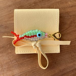 Seed Bead Fish Charm / Keyring / Purse Charm