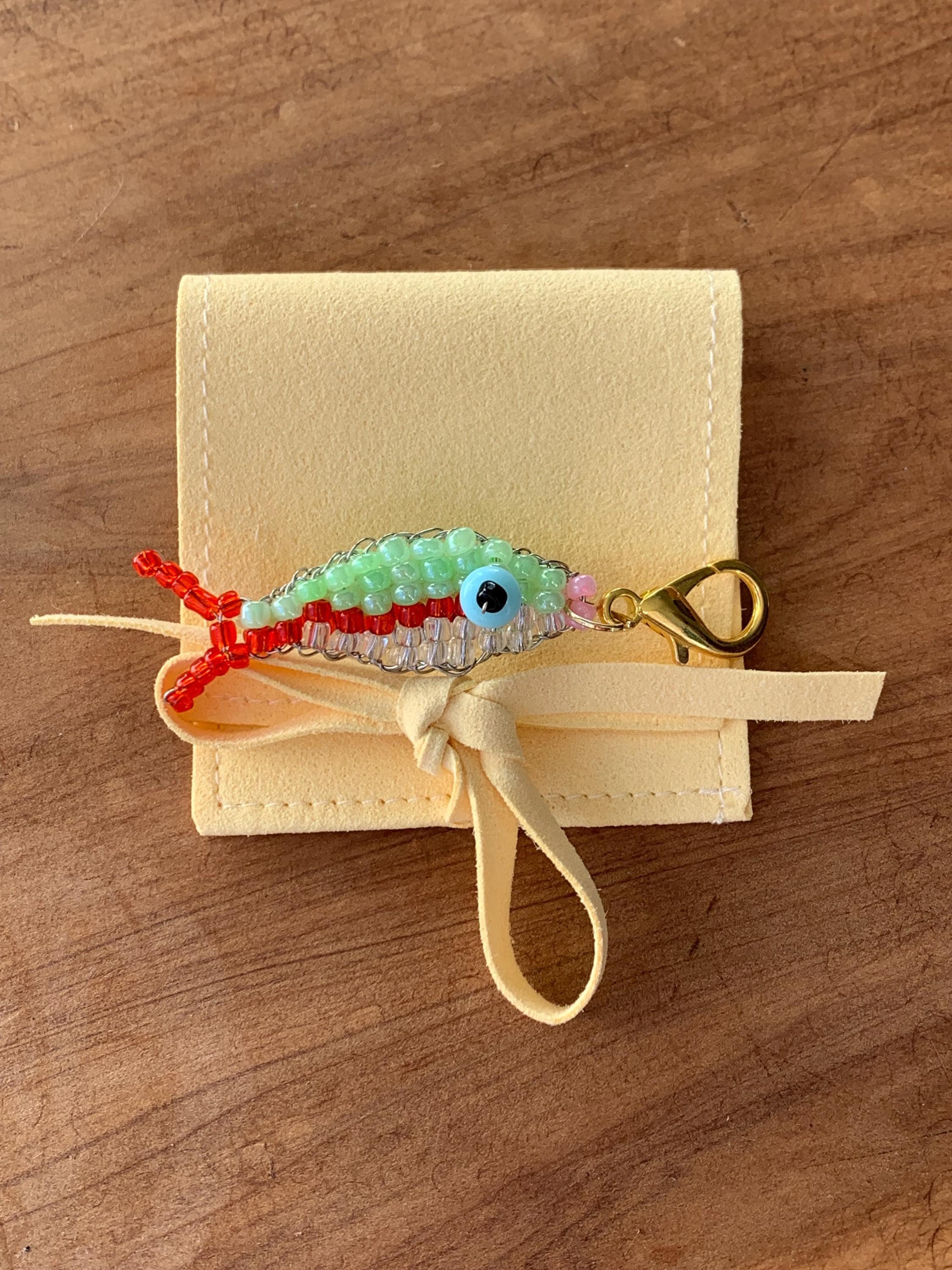 Seed Bead Fish Charm / Keyring / Purse Charm