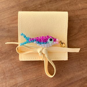 Seed Bead Fish Charm / Keyring / Purse Charm