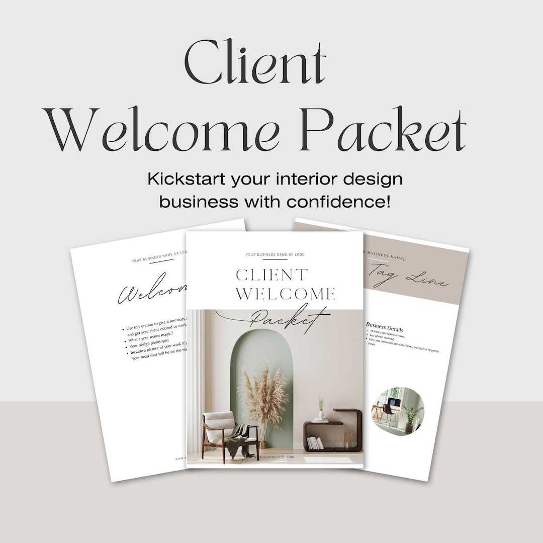 Interior Design New Client Welcome Packet: E-design Essentials for ...