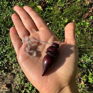 Handcrafted Walnut Wood Pendulum for Dowsing, Energy Healing, Meditation, Vastu & Feng Shui - Egyptian Design