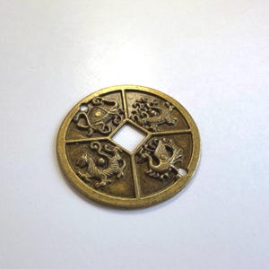Autentica moneta di protezione Feng Shui in ottone