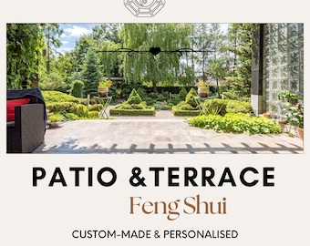 Personalised Feng Shui a Terrace, Outdoor, Backyard, Feng Shui Bagua Map for a Garden, Feng Shui Report for Patio, Courtyard