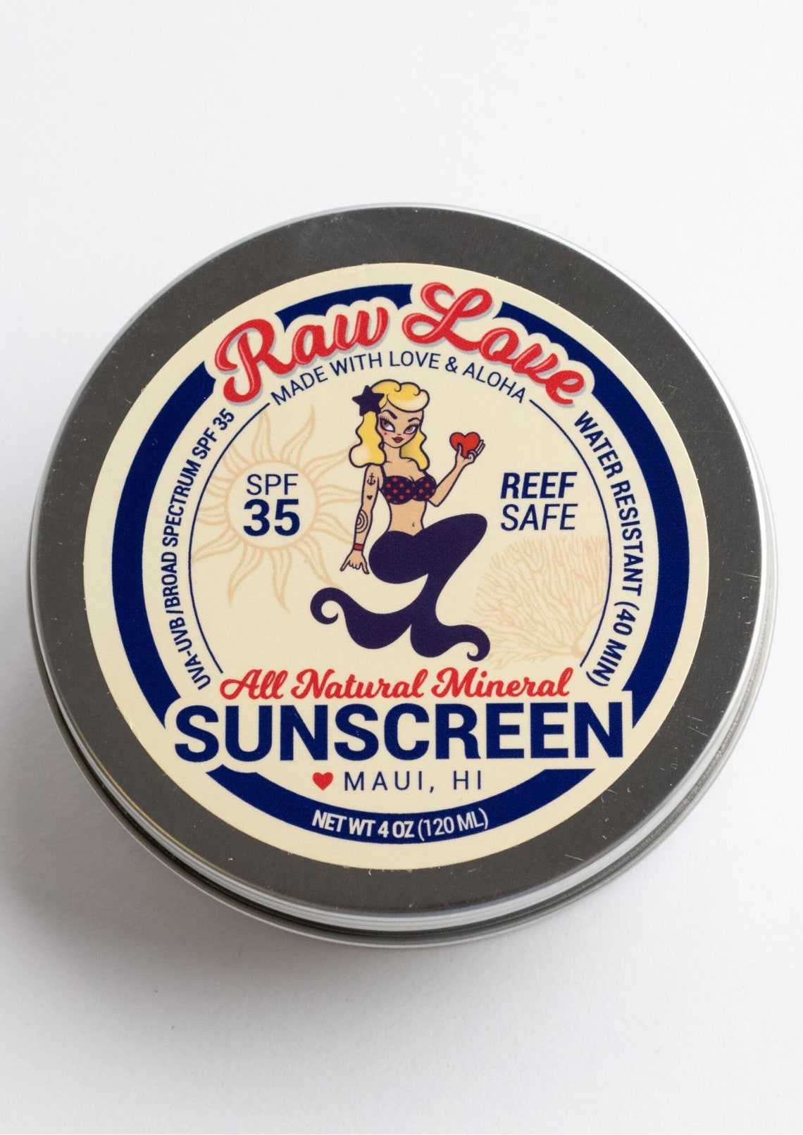 All Natural Organic Mineral Sunscreen Reef Safe SPF 35 / Etsy