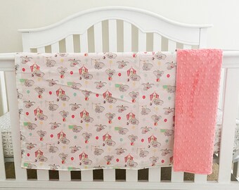 pink dumbo cot bedding