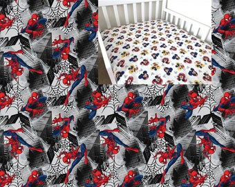 spiderman fitted crib sheet