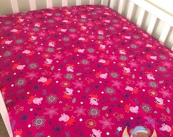 peppa pig crib sheets