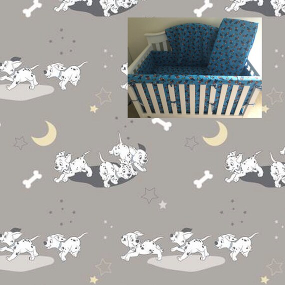 Disney 101 Dalmatians Dogs Crib Bedding Nursery Rail Cover Etsy