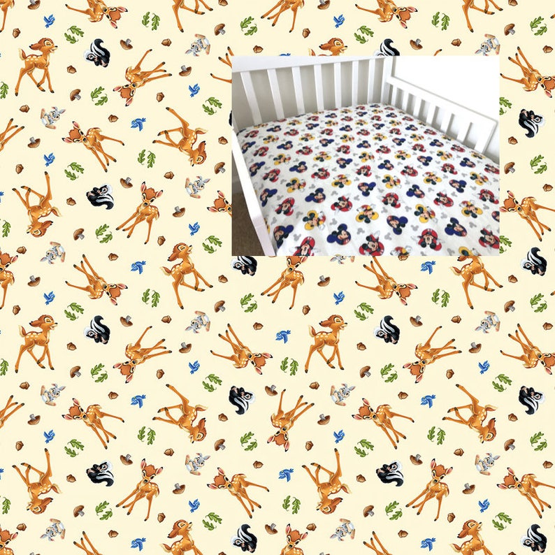 Bambi Fitted Crib Sheet Bambi Nursery Bambi Toddler Bedding Etsy