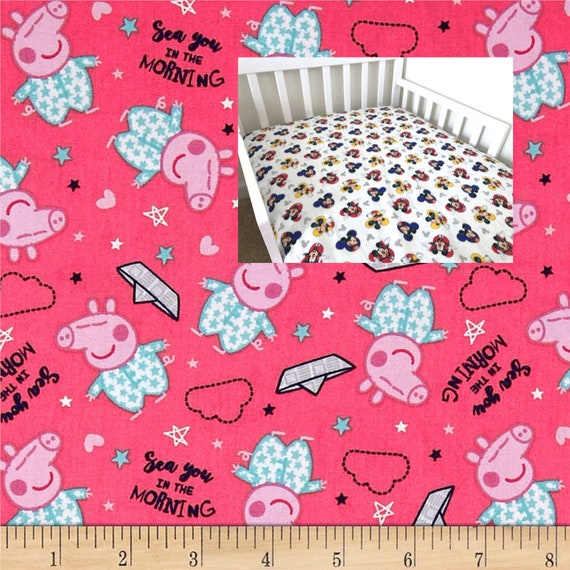 peppa pig crib sheets
