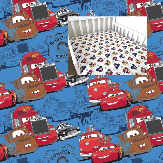 Disney Cars Cotton Sheet Nursery Pad Cover Crib Twin Full - Disney Cars Crib Bedding Disney Cars Cotton Sheet Nursery Pad Cover Crib Twin Full - Disney Cars Crib Bedding