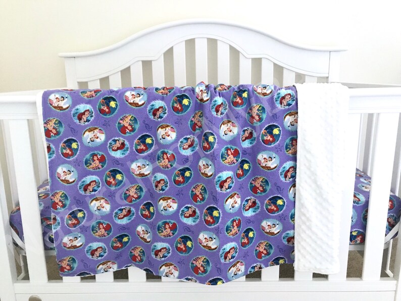 Disney Ariel Mermaid Bedding Blanket Comforter Baby Crib Etsy