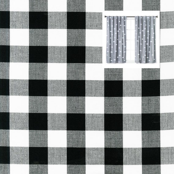Plaid Curtains Check Curtain Panels Gingham Curtains Buffalo Etsy