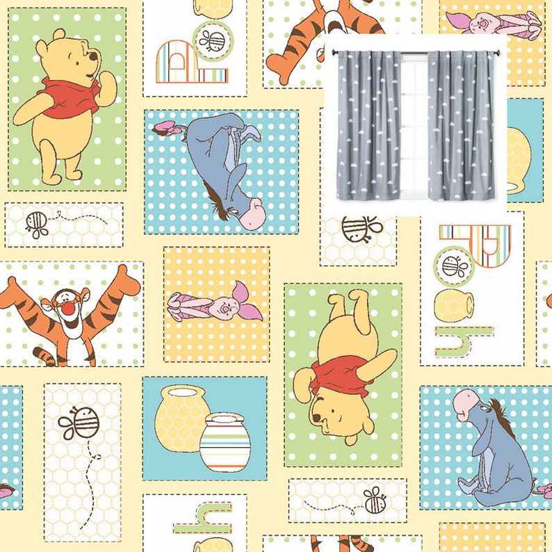 Disney Winnie The Pooh Curtains Winnie The Pooh Nursery Etsy