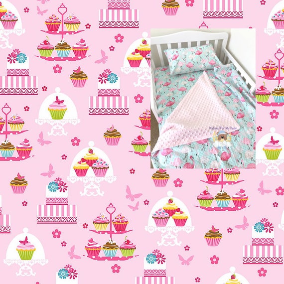 Cupcake Girl Princess Toddler Bedding Set Blanket Comforter Etsy