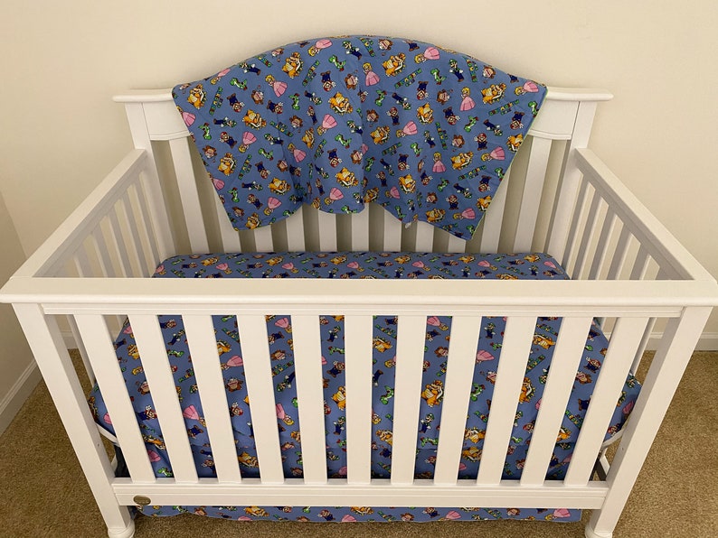 nintendo crib bedding