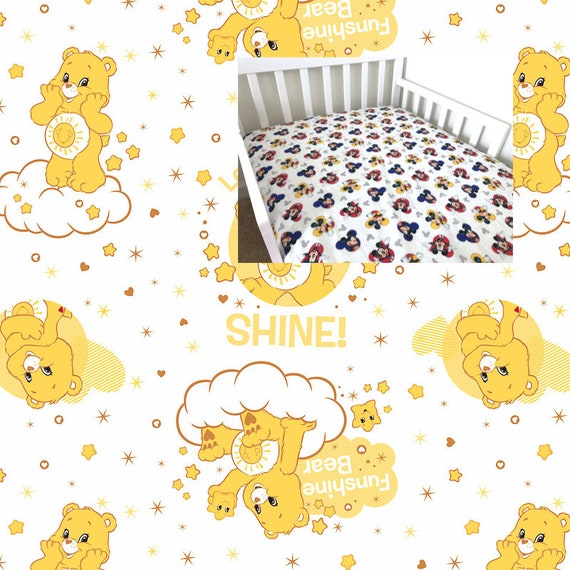 Disney Care Bears Cotton Sheet Nursery Pad Cover Crib Twin Etsy