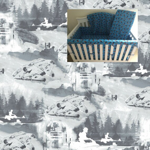 Star Wars R2 D2 Bb8 Crib Bedding Boy Nursery Rail Cover Etsy