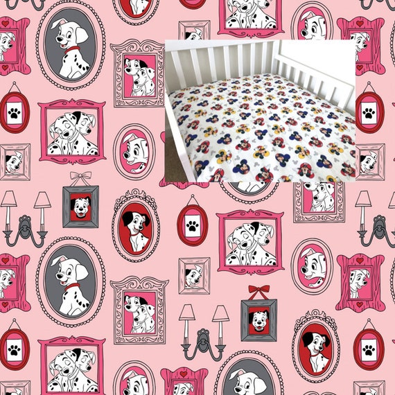 Disney 101 Dalmatians Cotton Sheet Nursery Pad Cover Crib Etsy