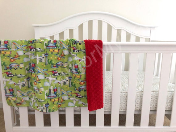 Planes Airport Boy Bedding Blanket Or Comforter Baby Crib Etsy