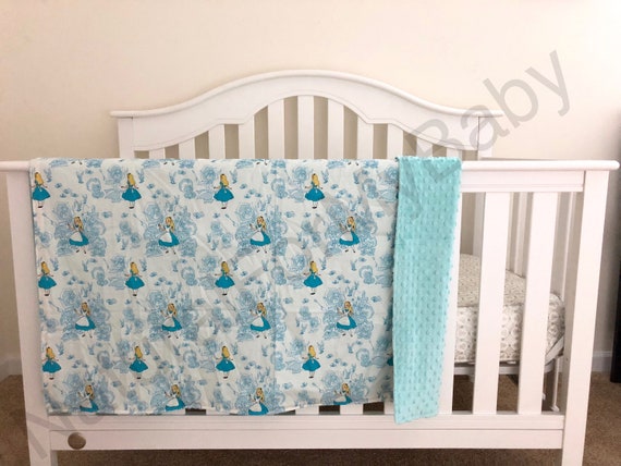 Alice In Wonderland Bedding Blanket Or Comforter Baby Crib Etsy
