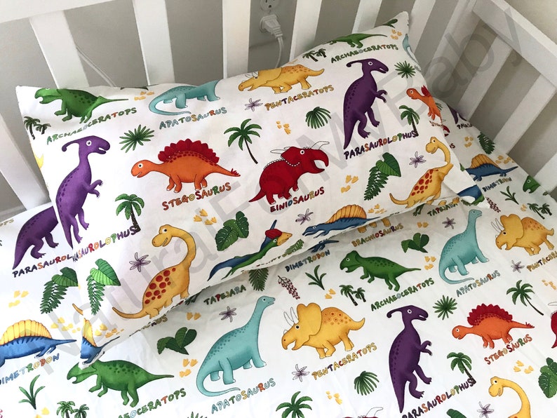 Dinosaur Pillow Crib Bedding Dino Case Sham Toddler Image 0