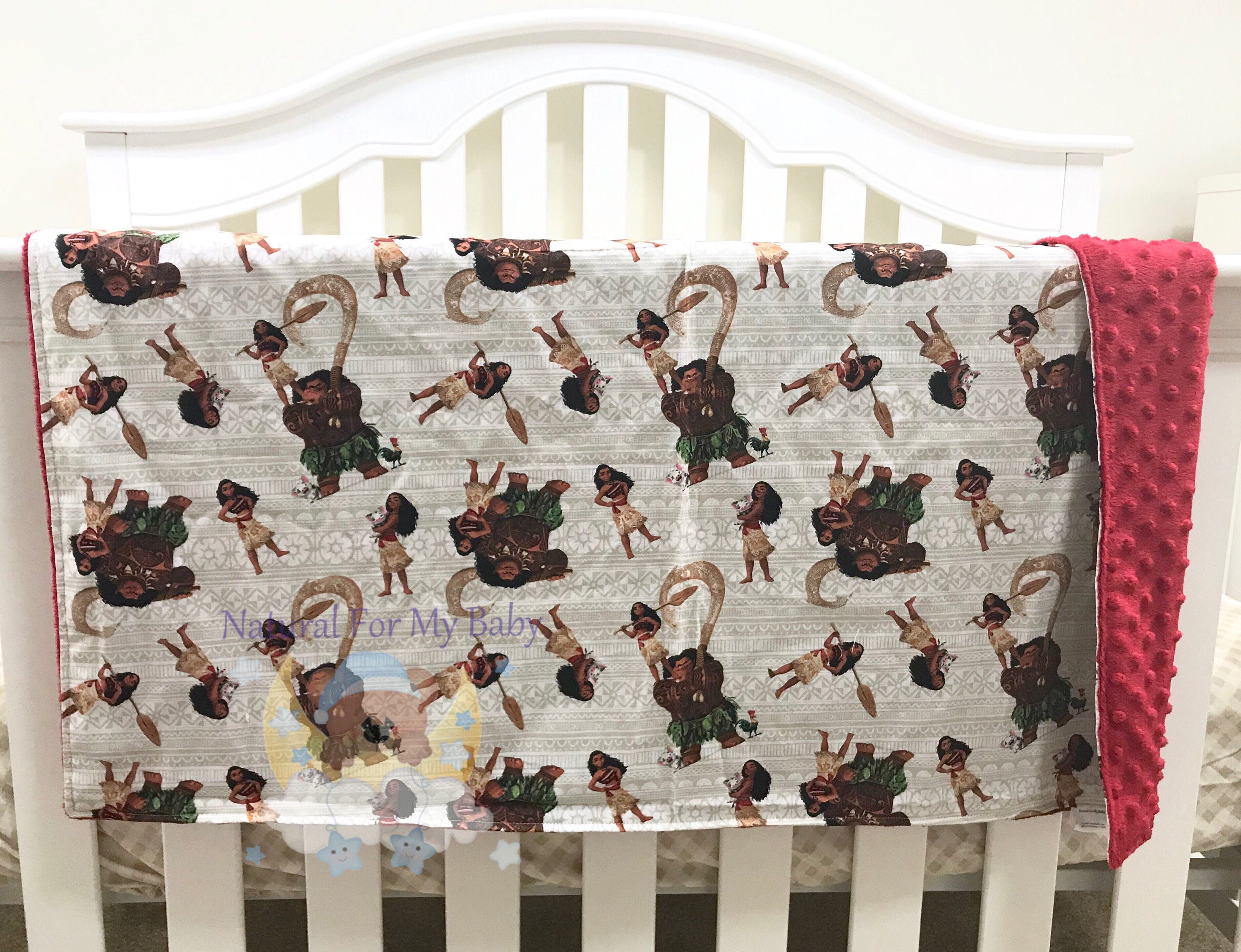 Disney Girl Blanket Moana Princess Nursery Disney Girl Cotton Etsy