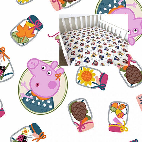 peppa pig crib sheet