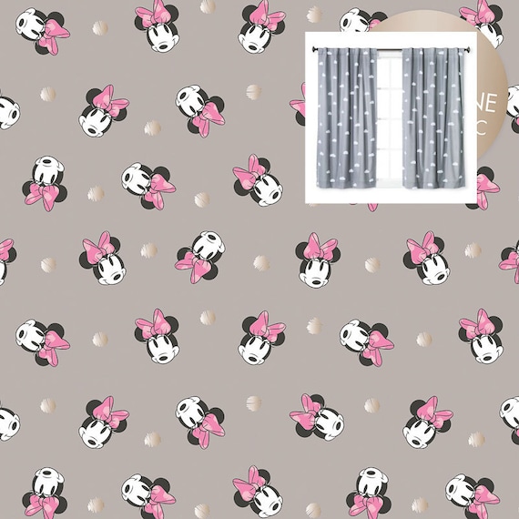 Disney Minnie Mouse Curtains Panels Or Valance Girl Nursery Bedroom Blackout Or Cotton You Pick