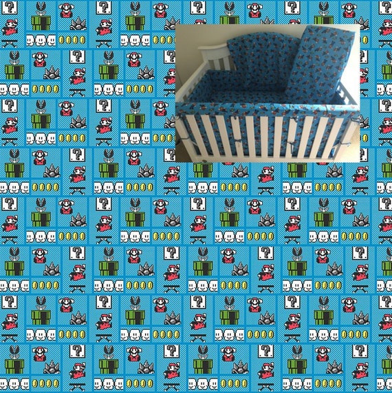 nintendo crib bedding