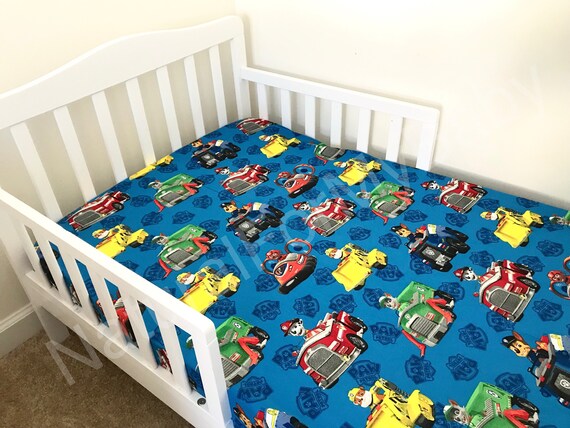 paw patrol crib sheet