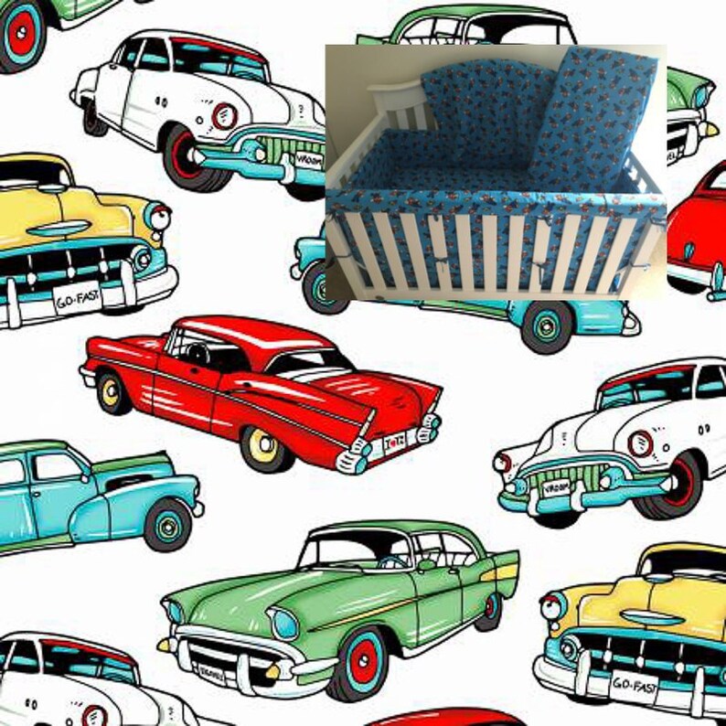 Retro Cars Baby Boy Crib Bedding Vintage Cars Nursery Boy Crib Etsy