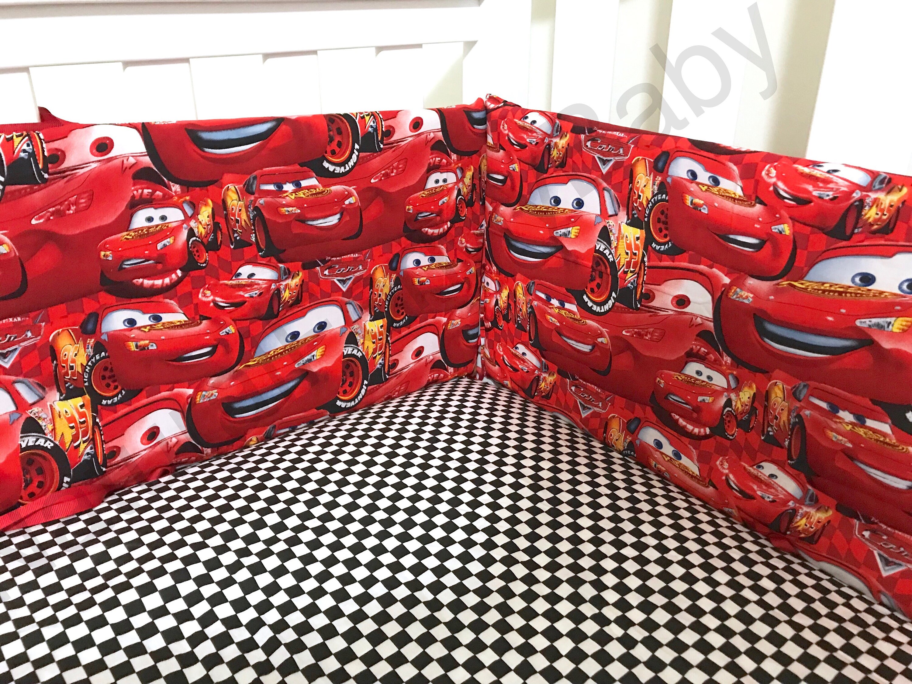 Disney Cars Crib Bumper Nursery Baby Bedding Transport Crib Etsy