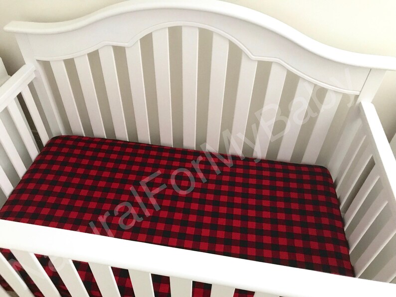 red fitted crib sheet