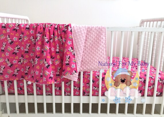 Disney Minnie Mouse Bedding Blanket Or Comforter Baby Crib Etsy