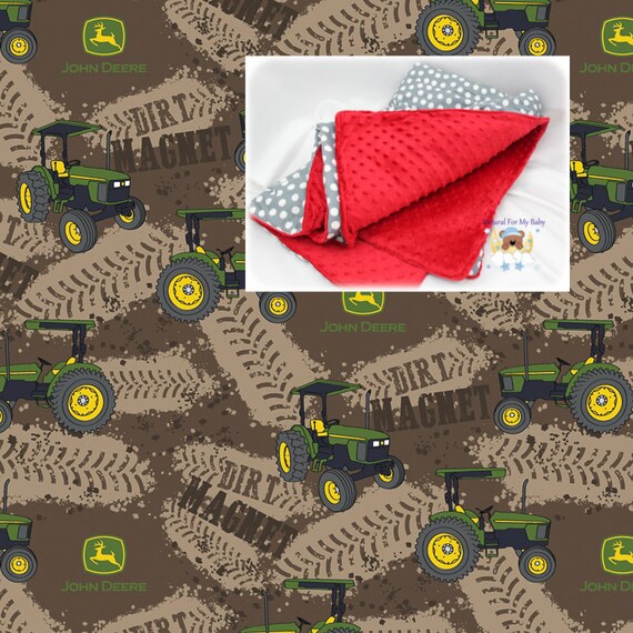 Tractor Boy Blanket Tractors Nursery Bedding Cotton Minky Etsy