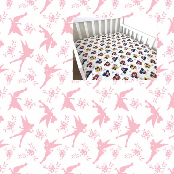 Tinker Bell Tinkerbell Cotton Sheet Nursery Pad Cover Crib Etsy